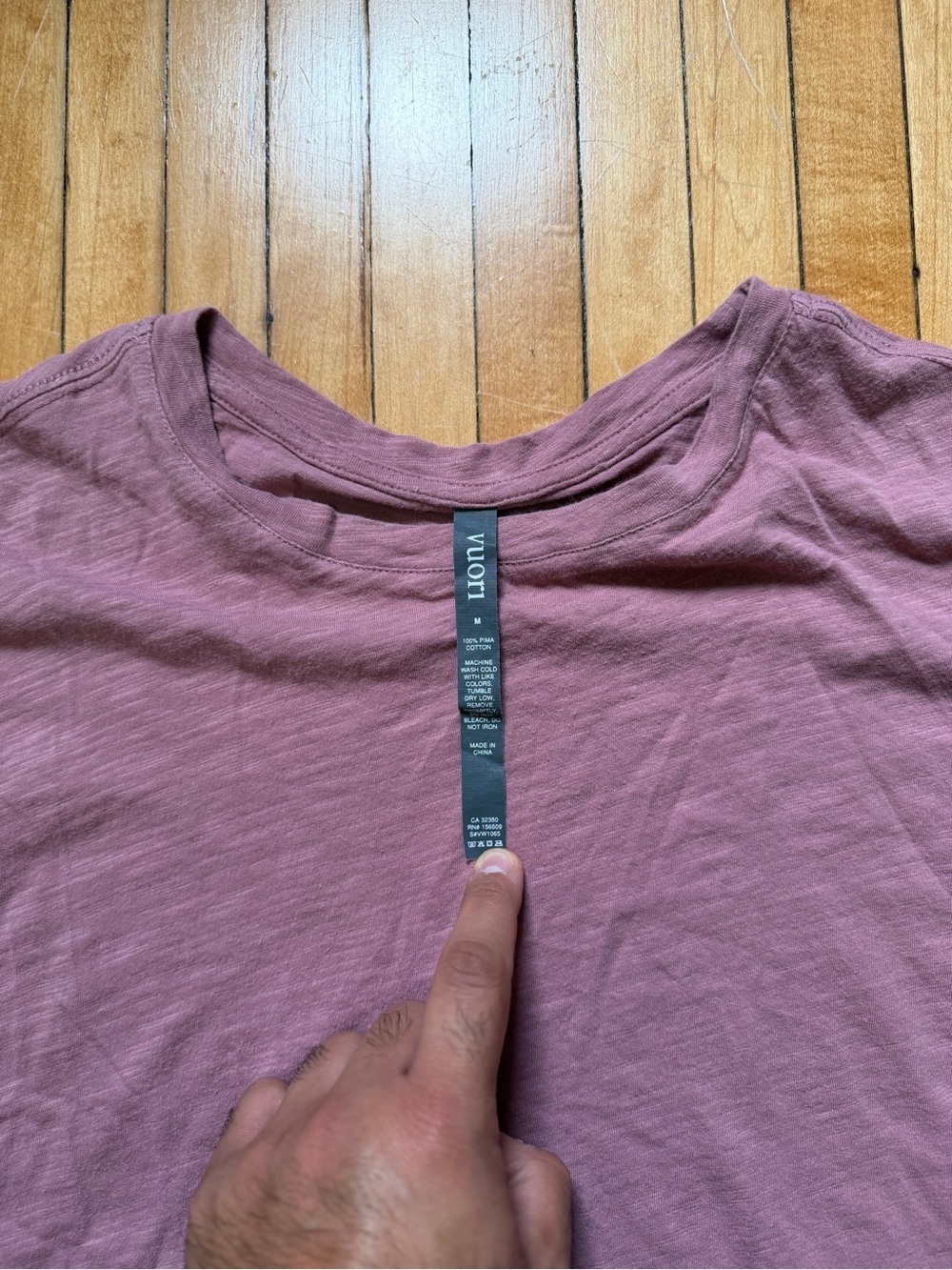 Vuori Sunset Easy Tee in Mar Pima Cotton Slub Cuffed Cap Sleeve Women's Sz. M - Picture 4 of 6